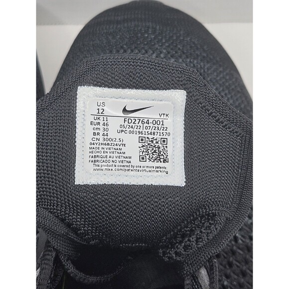 Nike Air Max Flyknit Racer Mens Performance Running Shoe Black Anthracite 12 NWT - Picture 6 of 7